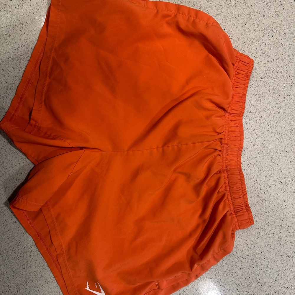 Gymshark Orange Athletic Shorts Lightweight Design